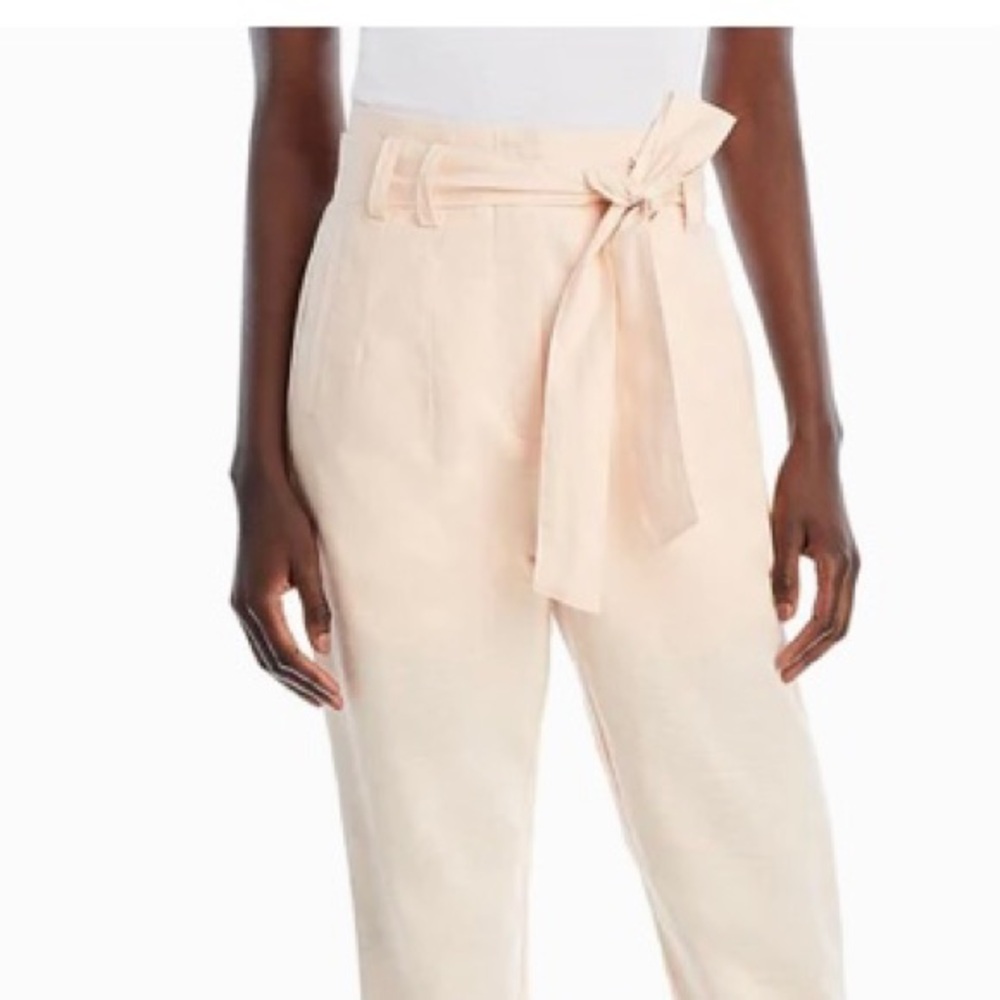 Women's Peach Tie-Waist Pants